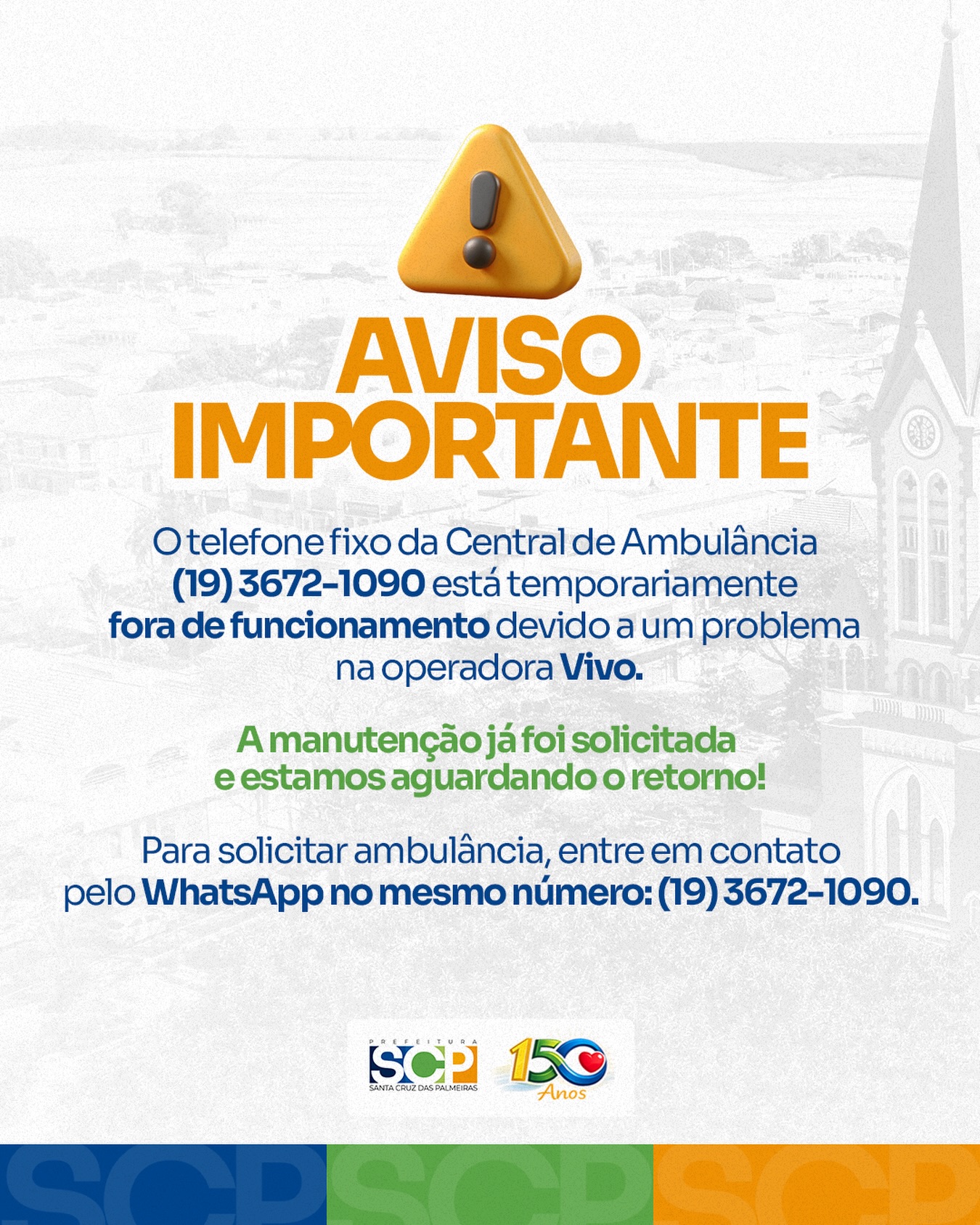 Post do instagram da Prefeitura de Mandirituba