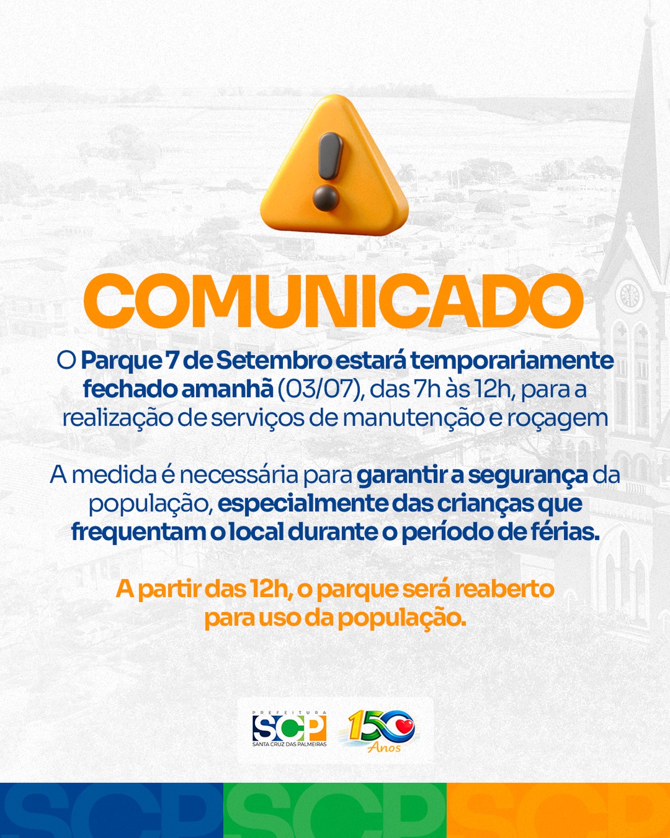 Post do instagram da Prefeitura de Mandirituba